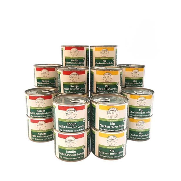 Aanbieding! Kat - Surprise box - Vlees (variatie van 24 blikken) - 24 x 200 gram