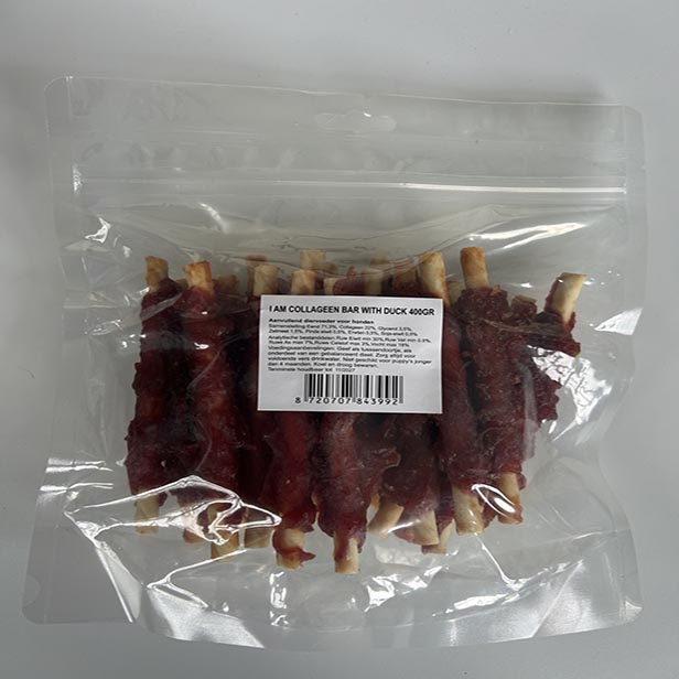 I am Collageen - Sticks Eend is een ware traktatie voor uw Hond